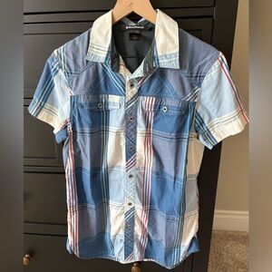 Men's Blue Plaid Shirt
